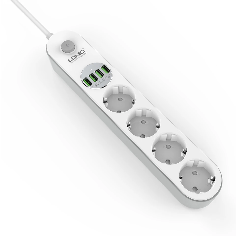 Настольное зарядное устройство LDNIO с 4 USB-портами для мобильного телефона 5 В/3 А