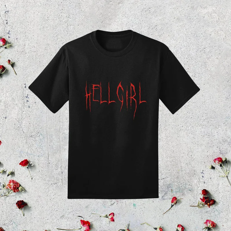Hell Girl Футболка женская Эстетическая одежда Hell Angel Hell Boy Lil Peep футболки унисекс Tumblr одежда размера плюс Прямая поставка