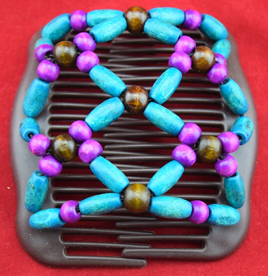 Ful Navy Blue Beads  Magic Comb 50 Pcs/lot  Hair Accessory  Double Magic Fashion Lady Special New Year Gift