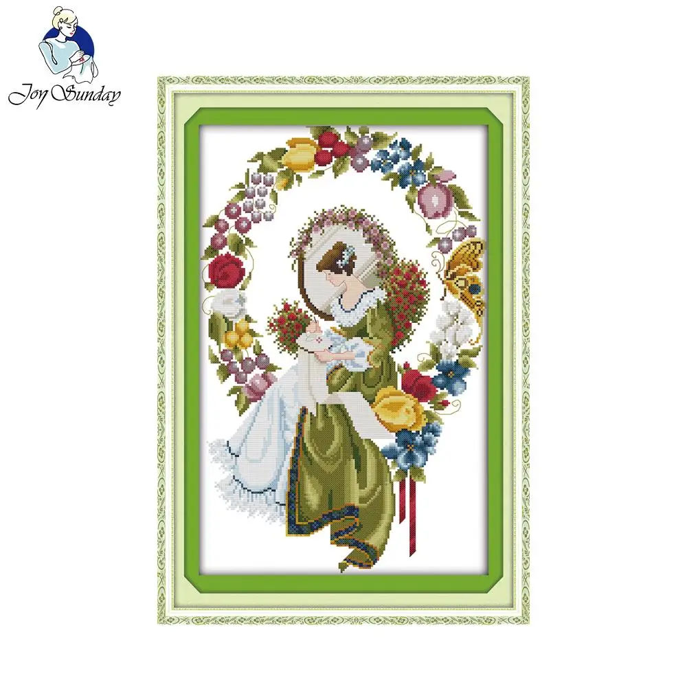 Набор для вышивки крестиком Joy Sunday женщина|joy sunday|dmc kitembroidery thread dmc |