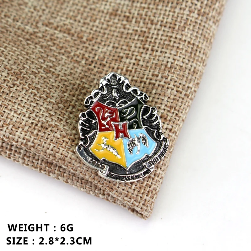 Хогвартс значок колледжа брошь волшебный Гриффиндор Слизерин Ravenclaw Hufflepuff символ металлический значок булавка шляпа брошь для одежды Ювелирные изделия
