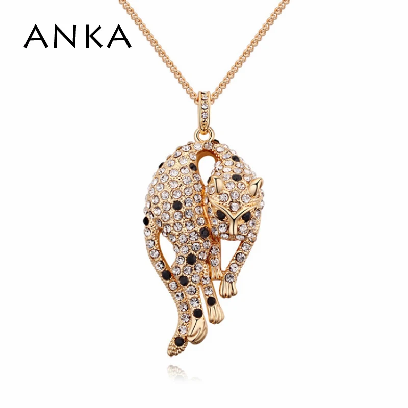 

Анка Top Fashion Real: с классическим леопардовым ювелирное изделие с австрийскими кристаллами, золотой цвет, ожерелье с подвеской для женщин 2020 #...