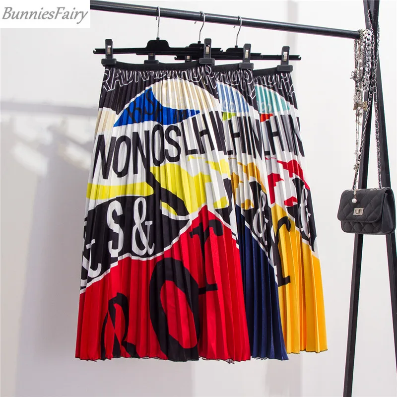 BunniesFairy 2019 сезон: весна-лето для женщин Корейский High Street письма геометрический