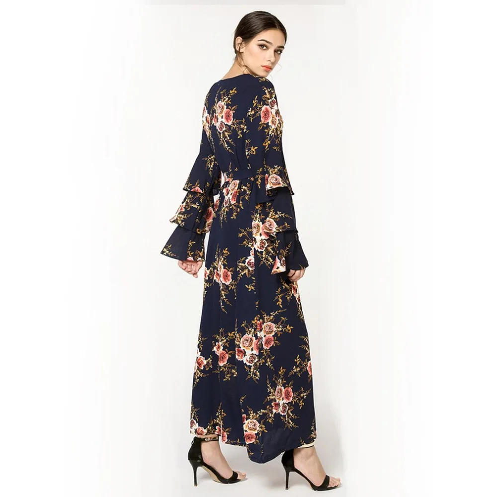 Muslim Dress Chiffon Abaya Dubai Adult Jurken Soft Kaftan 3 Color Women Dresses Ramadan Arab Elegant Islamic 2018 New | Тематическая