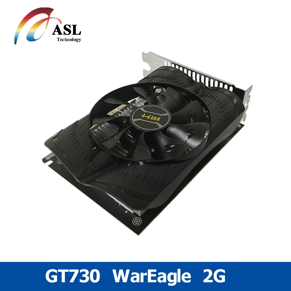 ASL GT730 WarEagle 2 ГБ D5 Графика карты 64bit GDDR5 5010 мГц 902 1804 DVI/HDMI 384 CUDA ядра TDP30W видео карта