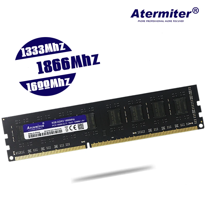 ОЗУ Atermiter DDR3 PC3 оперативная память для компьютера 2 Гб 4 8 1333 МГц 1600 10600 12800 модуль