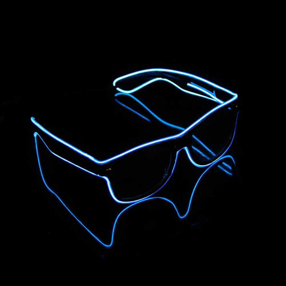Мигающие очки EL Wire светодиодные светящиеся товары для вечеринок освещение