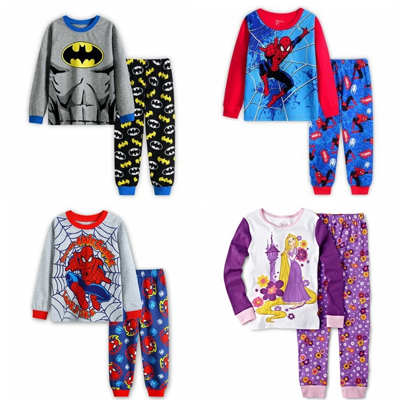2017 г. новый пижамный комплект для мальчиков с героями мультфильмов Хлопковая