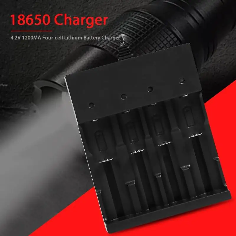 DC 4,2 V 1200mA 4 слота Универсальное зарядное устройство для литиевой батареи 18650