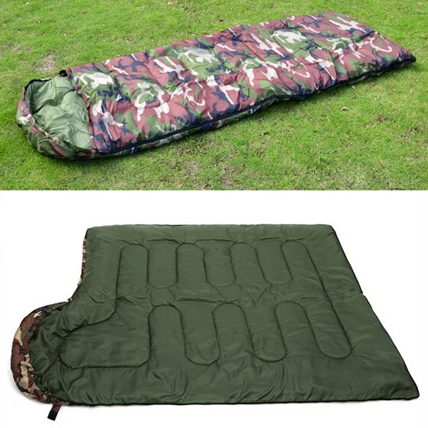 

New Sale High quality Cotton Camping sleeping bag,15~5degree, envelope style, army or Military or camouflage sleeping bags