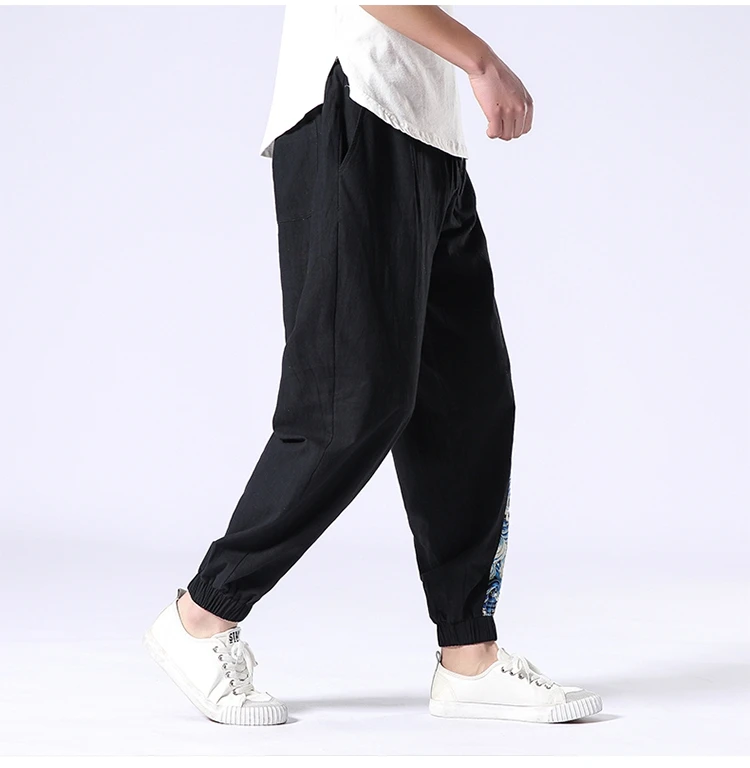Минималист. Демисезонный мужские ретро брюки лодыжки Banded Pants карманы мужской Повседневное бегунов Брюки QT4018-K13