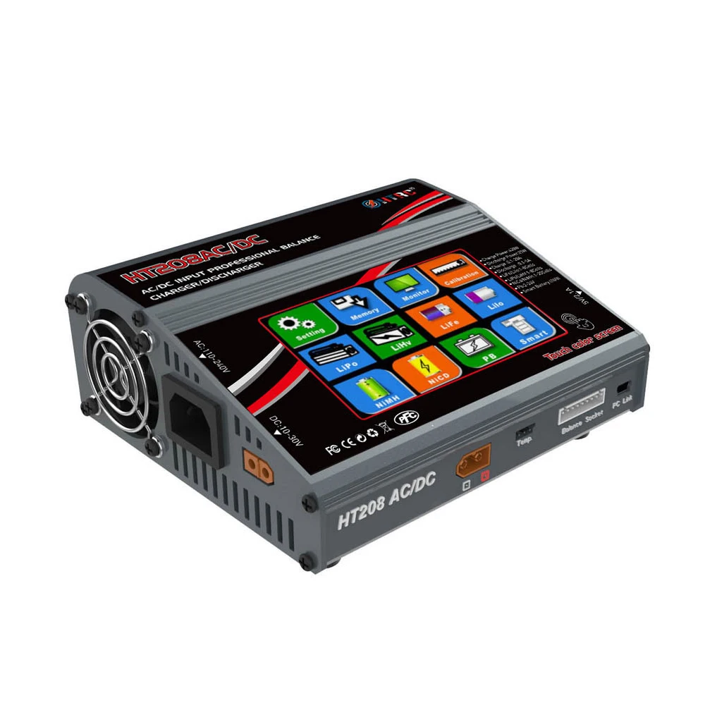 

HTRC HT208 AC/DC 420W 20A 4.3 Inch Color LCD Touch Screen Battery Balance Charger Discharger