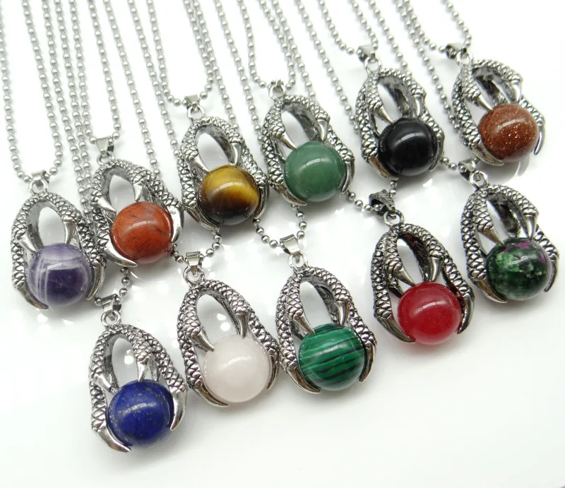 1 шт. натуральный Круглый драгоценный камень бусины дракон коготь дракона