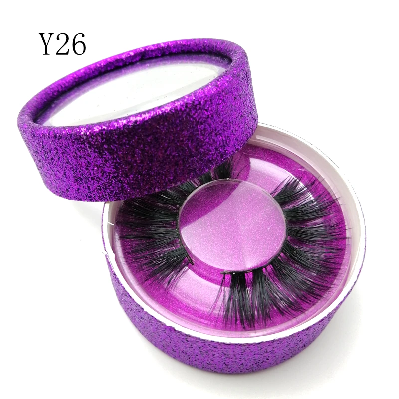 wholesale real mink eyelashes Mink private label designed Violet box natural long lashes | Красота и здоровье