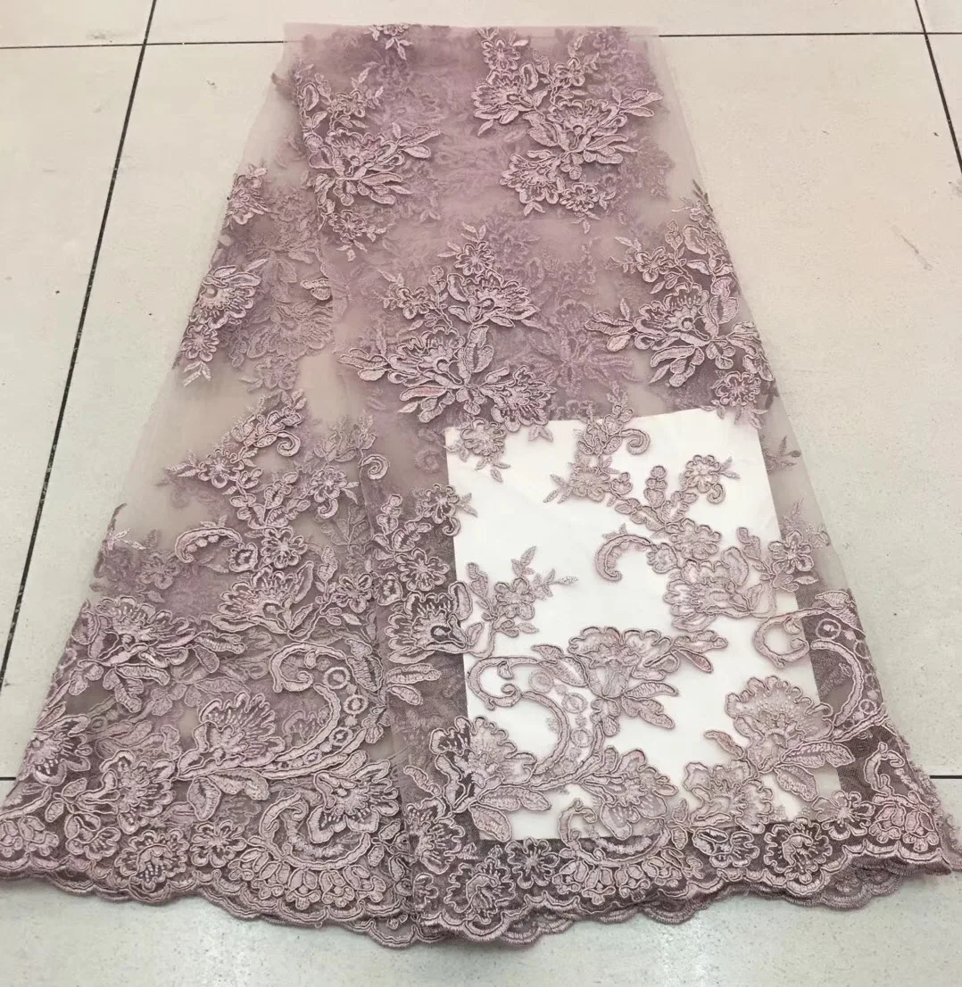 2018 black African Tulle Lace High Quality french lace fabric For red nigerian Swiss voile Wedding Dress cord | Дом и сад