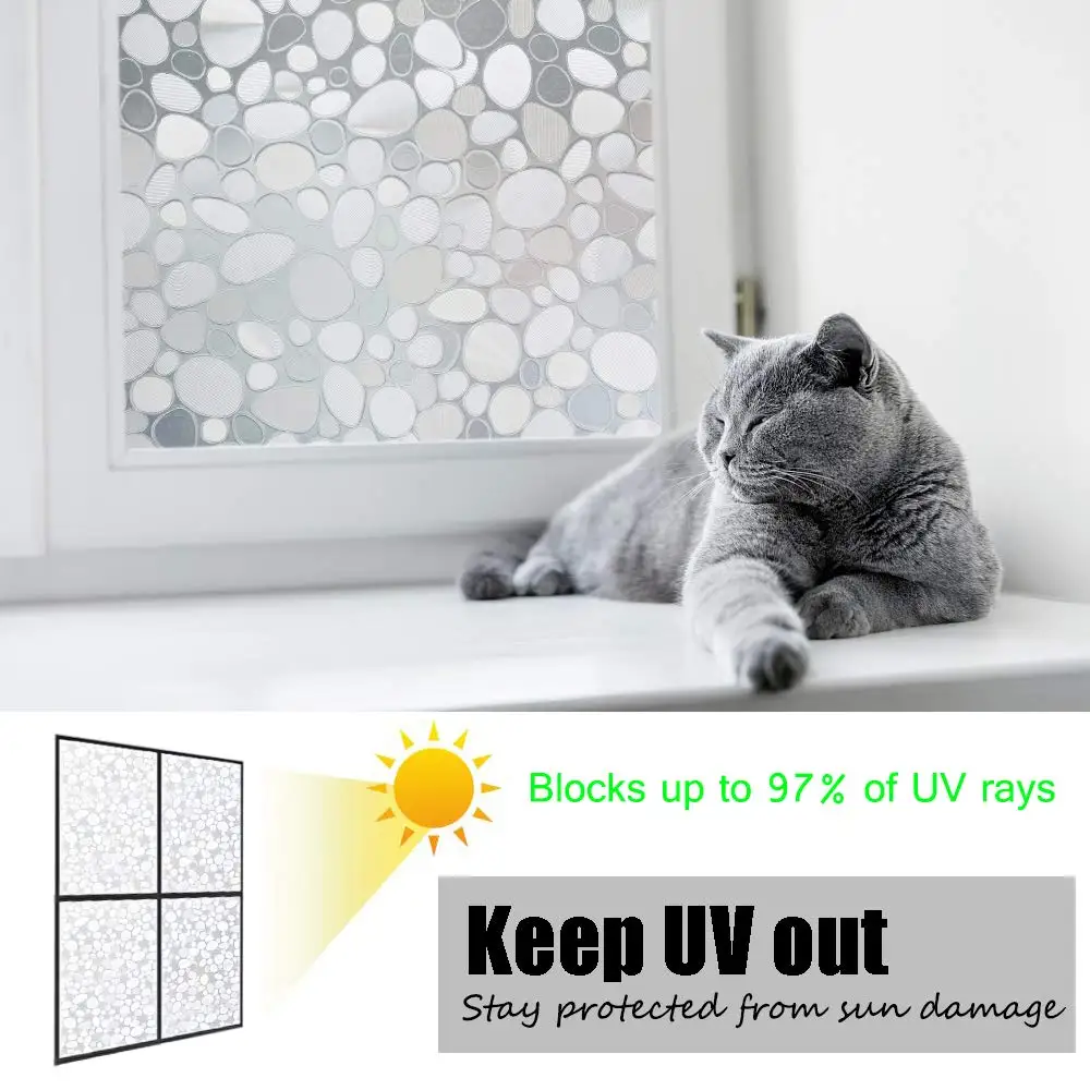 Funlife 45x200 см 3D оконная пленка декоративная стеклянная для дома/офиса без клея