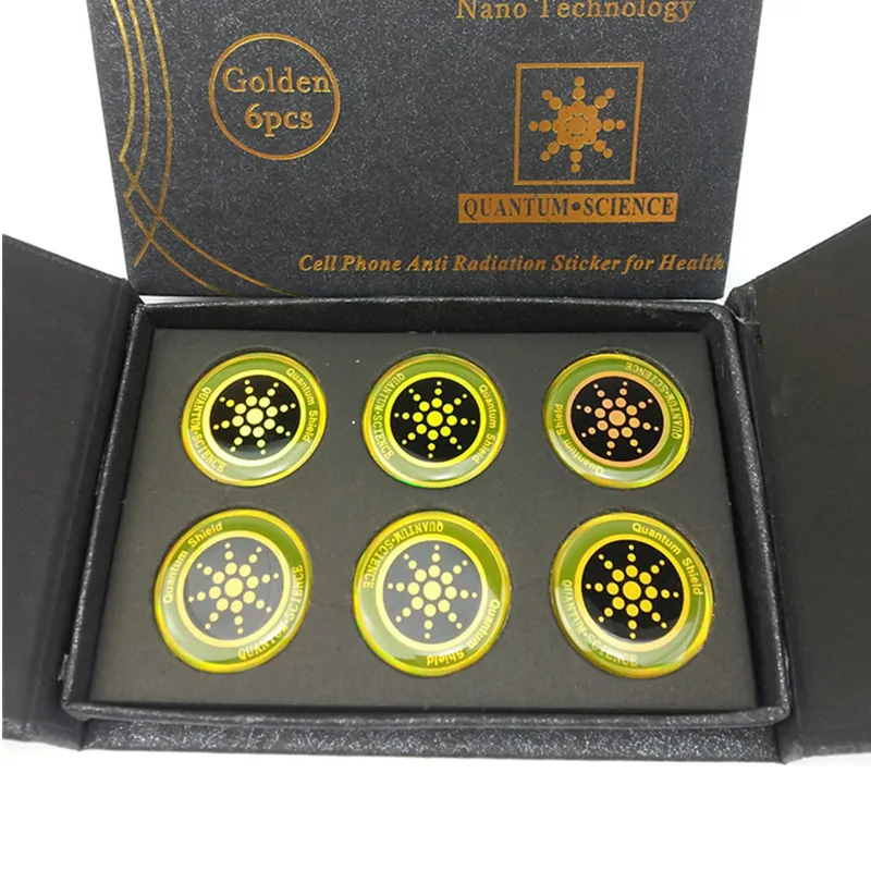 30 шт./лот золотистая/Серебристая круглая фотонаклейка с отрицательными ионами