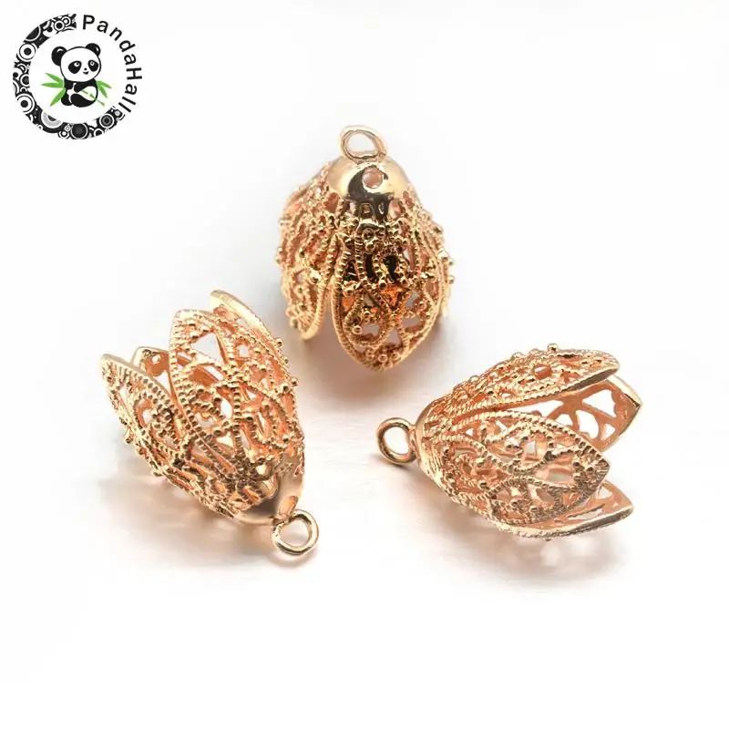 

Rack Plating Brass Hollow Leaf Pendant Bails, Lead Free & Cadmium Free, Light Gold, 26x17x17mm, Hole: 3x2mm