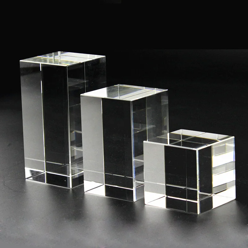

Wholesale Blank 3D Laser Engraving K9 Shining Crystal Block Cube for Birthday Gifts