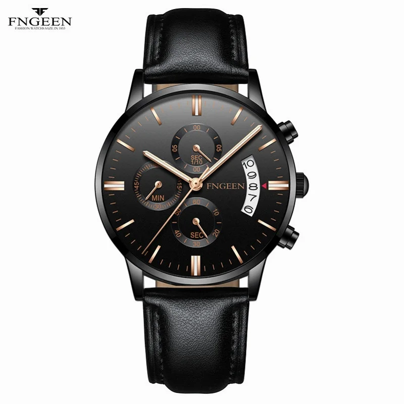 

FNGEEN Brand Watch Men Waterproof Auto Date Men's Watch Male erkek kol saati Auto Date Men's Quartz Watches Relogio Masculino