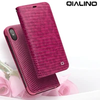 qialino ultrathin case for iphone xxs genuine leather fashion women flip bag cover for iphone xs max luxury lady for 6 5 inch