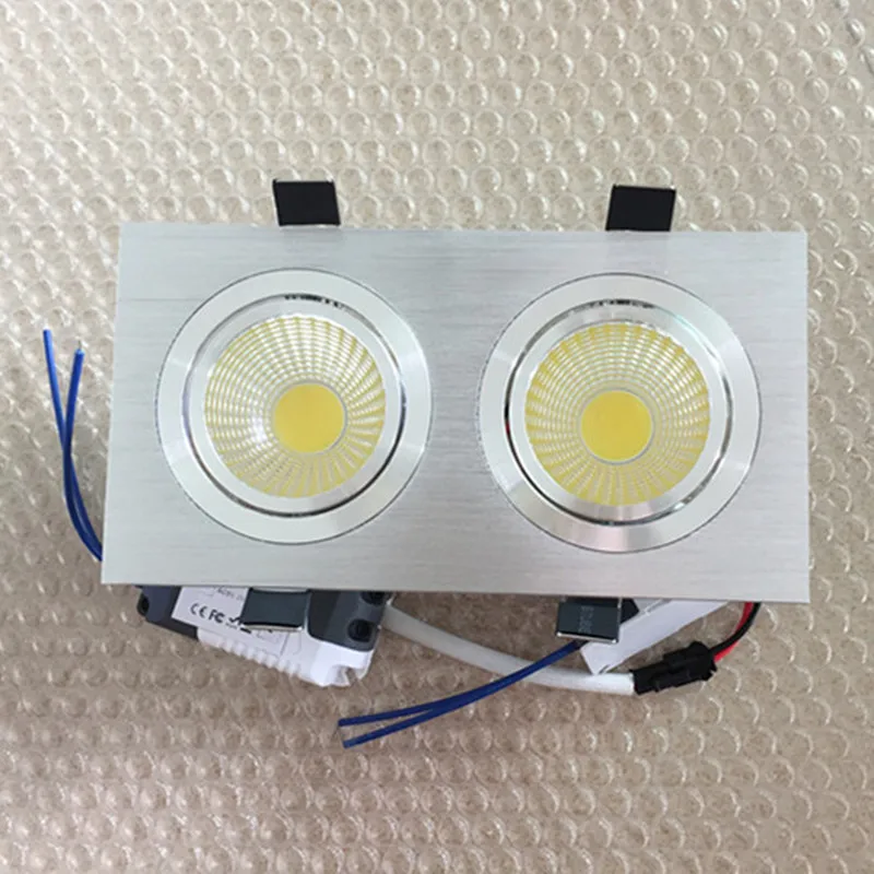 Квадратный яркий утопленный двойной светодиодный Диммируемый квадратный