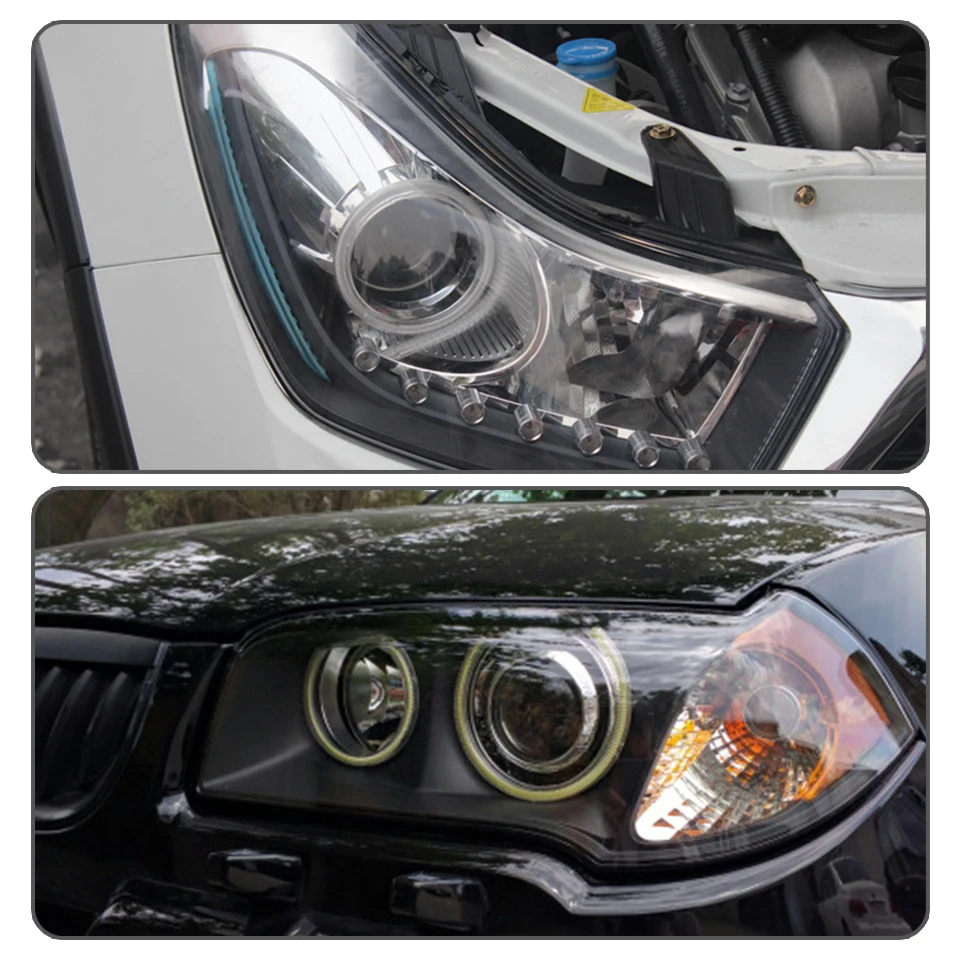 Cnparts автомобиля Ангельские глазки для Ford Focus 2 3 VW Passat B6 B5 B7 аксессуары: 60, 70, 80, 90, 100 110 120 мм Halo Кольцо со светильниками 12V