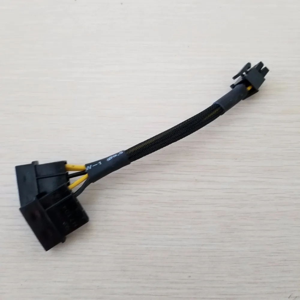 Двойная 4 контактная видеокарта IDE Molex к PCI E 6 контактный кабель питания с рукавом