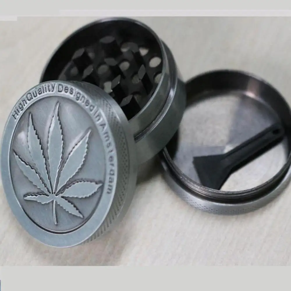 Металлический цинковый сплав Черный табак травы Точильщик 3/4 слоев ручной Muller