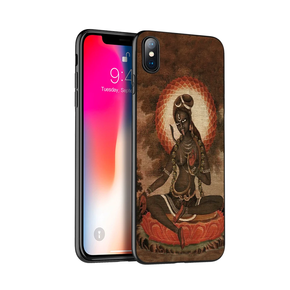 Черный чехол ТПУ для iphone 5 5s se 6 6s 7 8 plus x 10 XR XS 11 pro MAX силиконовый чехол Властелин Шива индуистский Бог Будда Индия махакал - Цвет: 17960