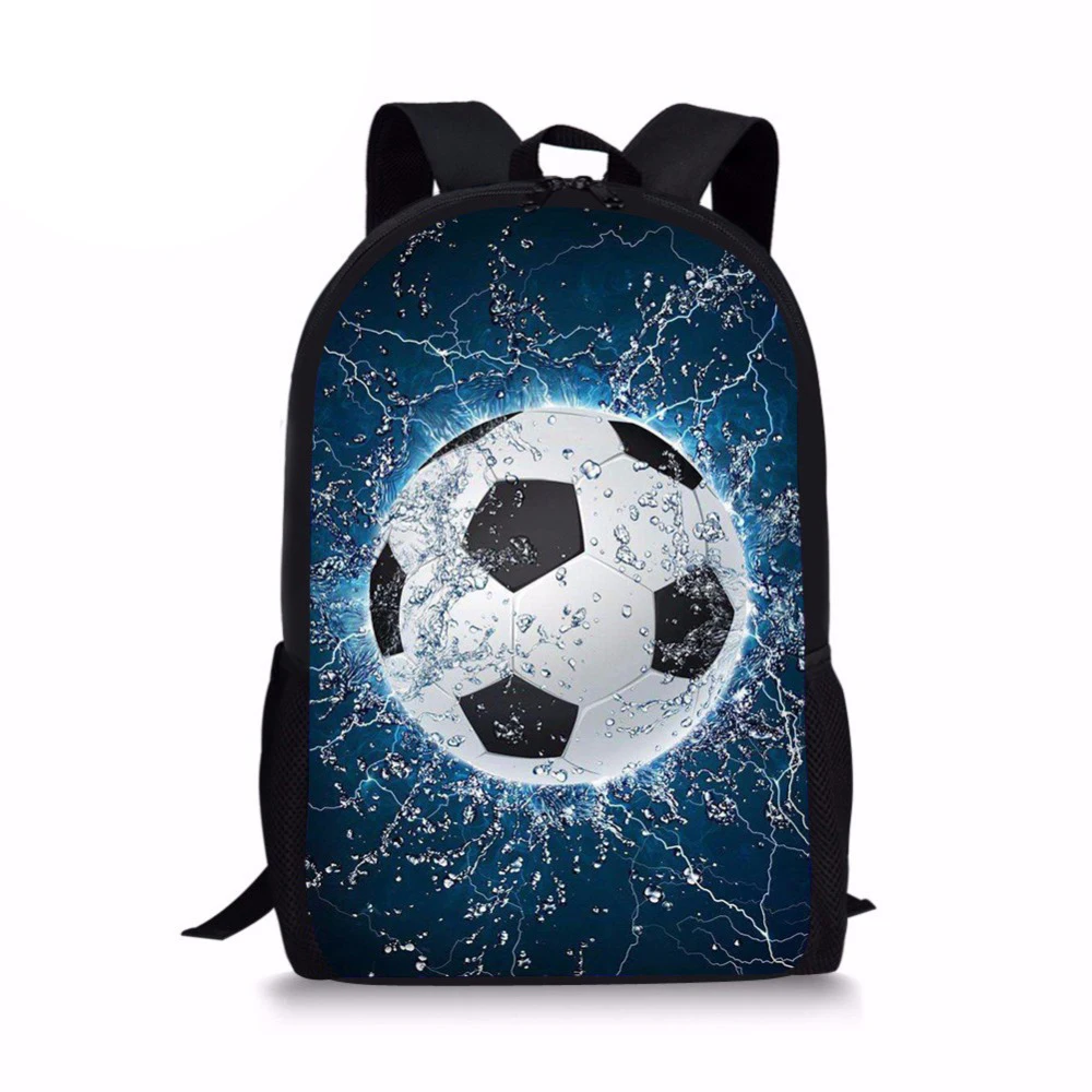 Рюкзак Childdrens Cool 3D Ice Soccerly Ball с принтом школьная сумка для мальчиков-подростков