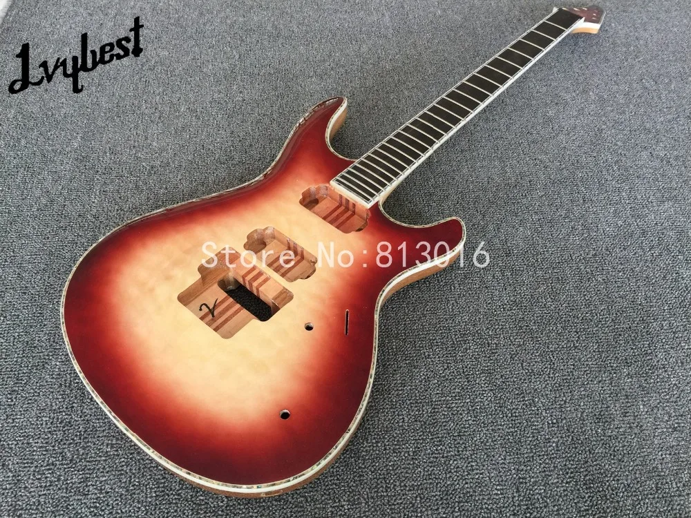 Электрогитарная горлышко через 7 шт. настоящая обвязка красный взрыв тонкий