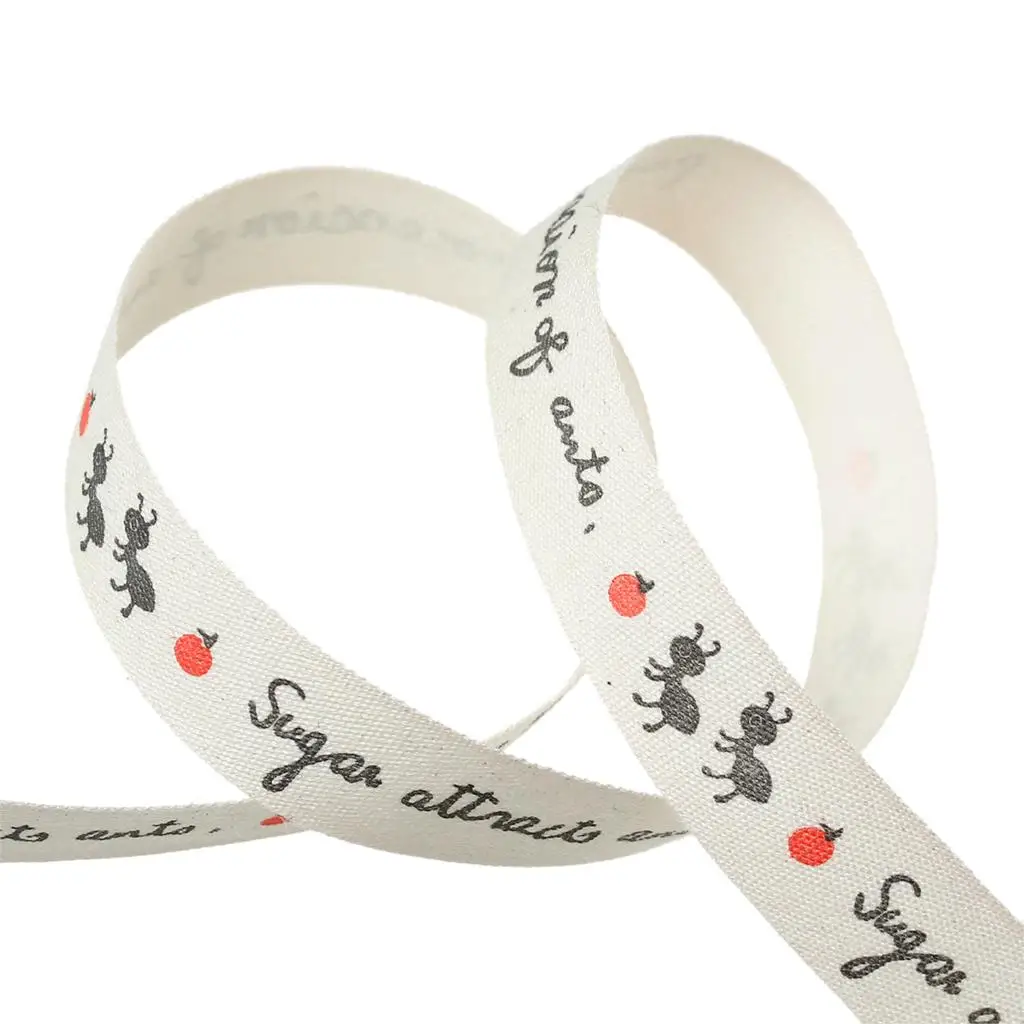 Хлопок Швейные Лента ручная работа сделай сам ремесло красные черные Apple муравьи