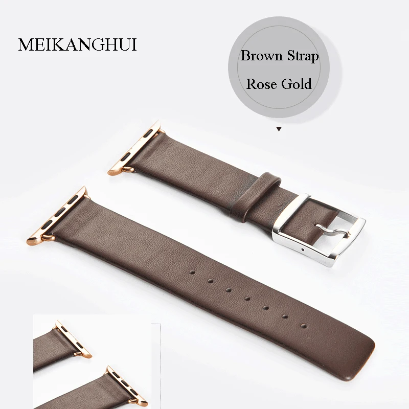 Ремешок для часов MEIKANGHUI из натуральной кожи Подходит всех Apple Watch Series 1-2 iWatch