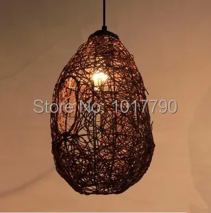 Rattan woven nest chandelier lamp lights rattan handicrafts 430 modern Chinese style garden | Лампы и освещение