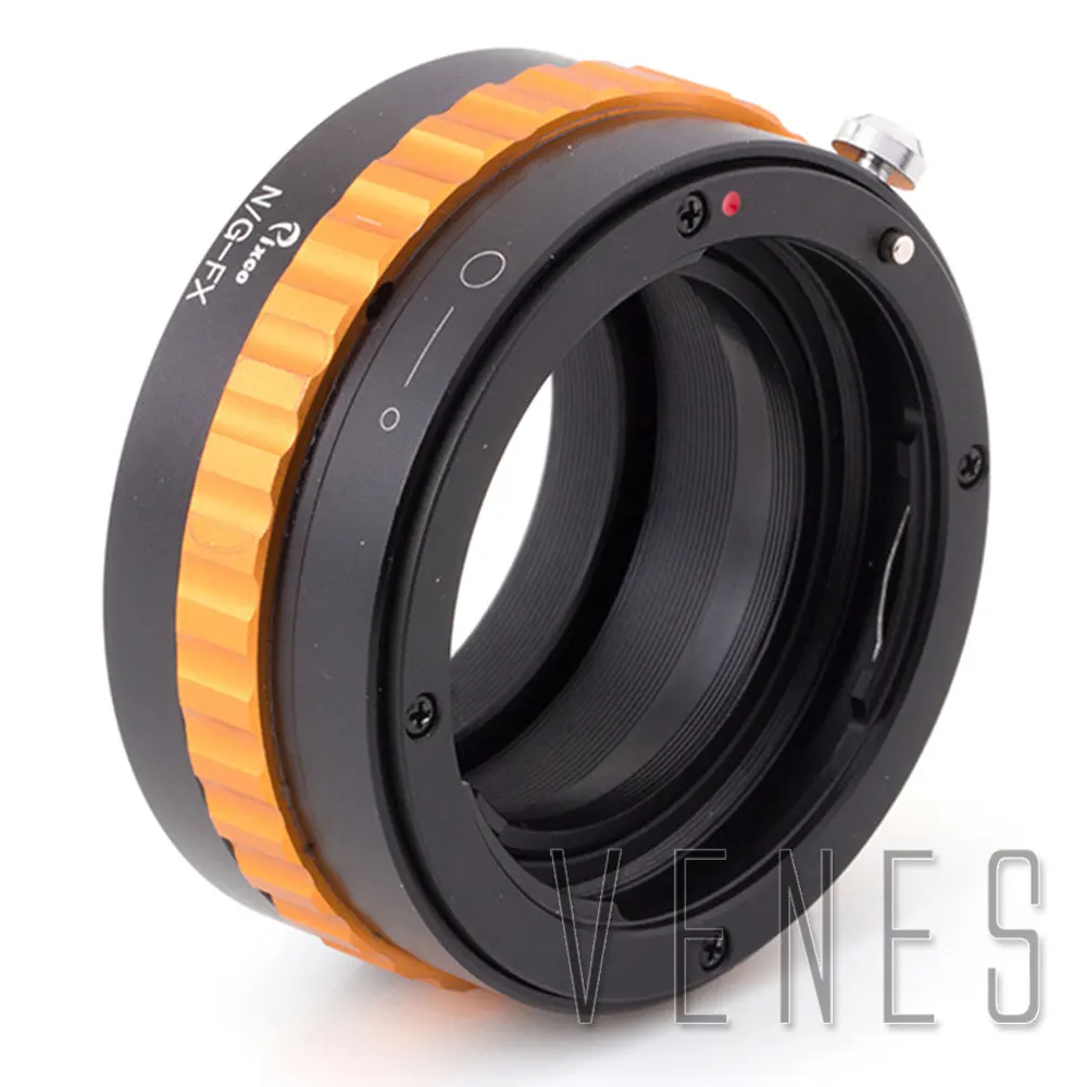 Venes N/G FX PRO адаптер объектива для Nikon G подходит камеры Fujifilm X (золото)|lens adapter|adapter