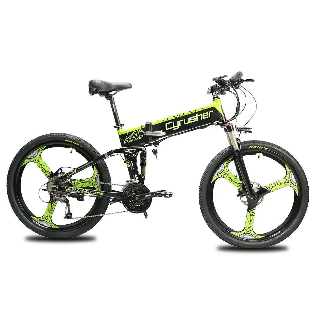 Cyrusher XF770 складной электрический велосипед 48 в 500 Вт полная подвеска Три спицы