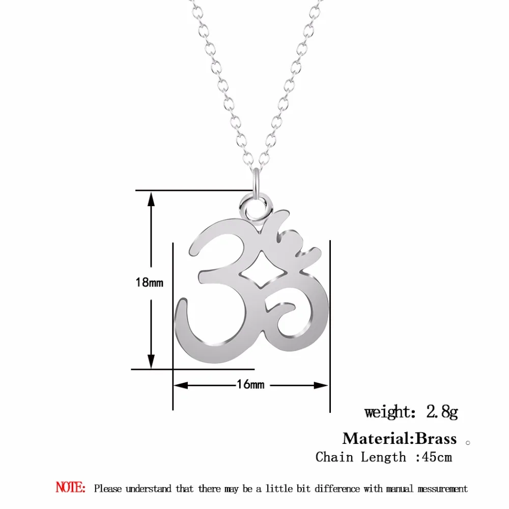 Kinitial Мода Йога ожерелье с подвеской мантра Ом медитация Символ Шарм ожерелья для