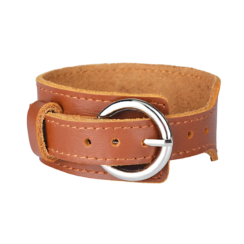 

Kirykle Vintage Genuine Wide Cuff Leather Male Bracelet Punk Rock Jewelry Cowhide Leather Bracelet Bangle Men Jewelry Wristbands