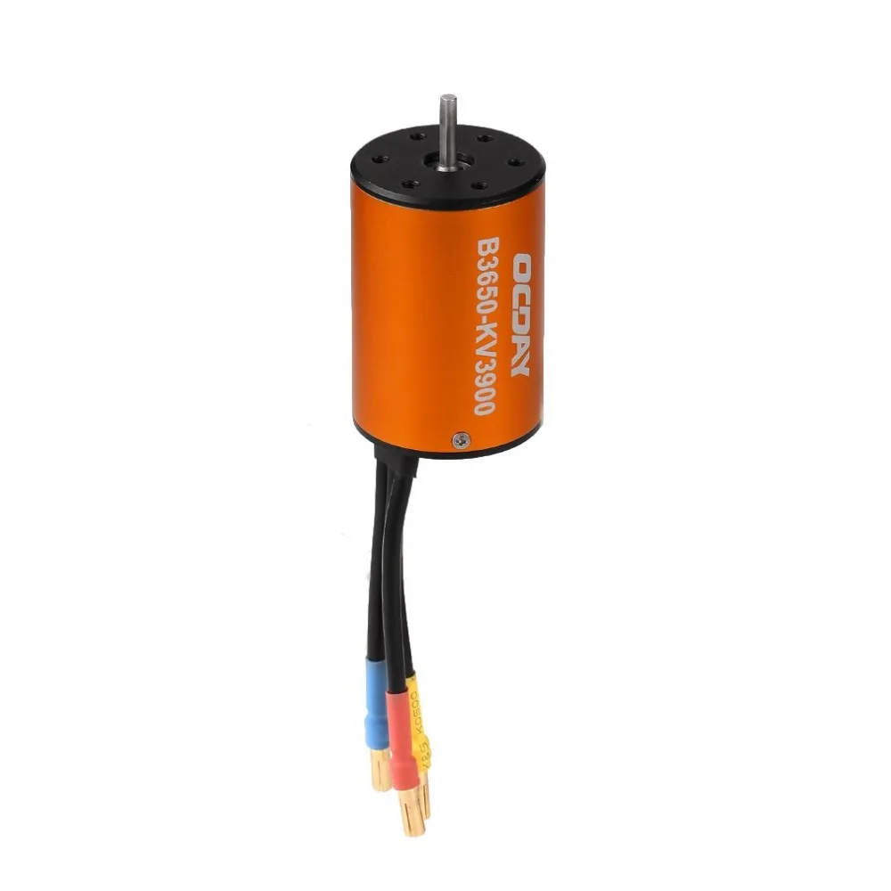 OCDAY 3650 3900KV 4 полюса Бессенсорный бесщеточный мотор с 60A электронный регулятор скорости комбо набор для 1/10 RC автомобилей и грузовиков