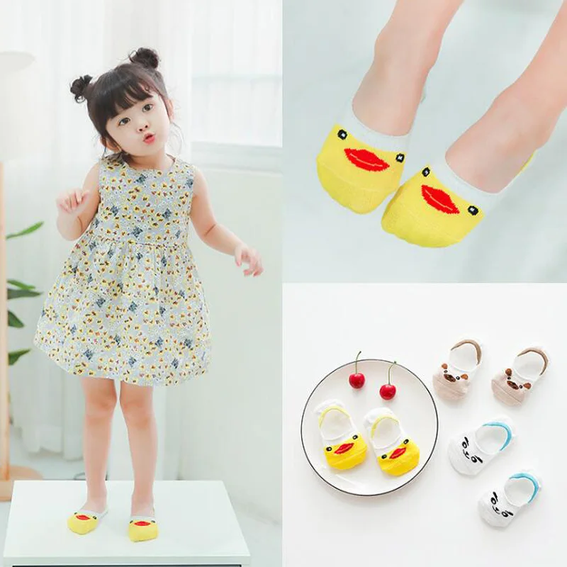 3 пара/лот унисекс очаровательны мультфильм утка/медведь/Panda дизайн детские носки