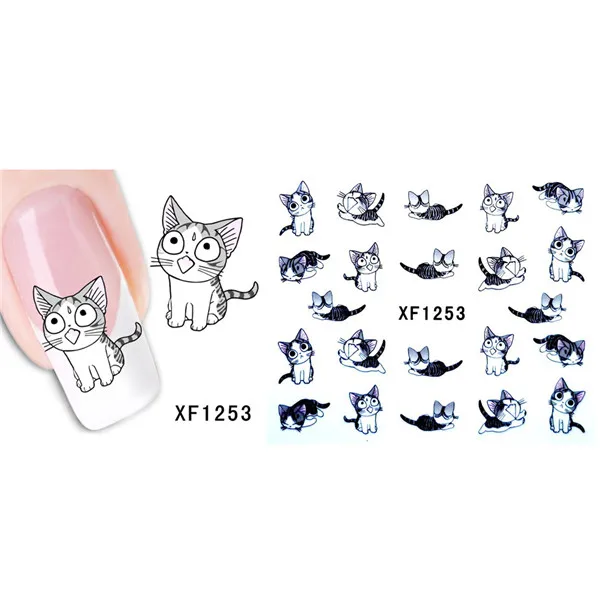 Nail Sticker 03 1 шт Женская новая наклейка для ногтей Кошка водная переводная горка наклейка для ногтей советы для декора Etiqueta do prego - Цвет: Nail Sticker 03
