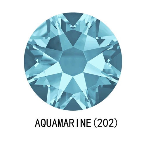 Aquamarine 16 граней ss16 ss20 Flatback не исправление стразы прозрачный AB Siam многоцветный для дизайна ногтей украшения одежды - Цвет: Aquamarine