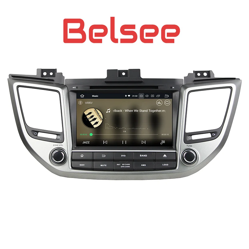 Автомагнитола Belsee для Hyundai IX35 Tucson 2015-2017 8 &quotIPS экран Android 0 2 Din стерео GPS навигация