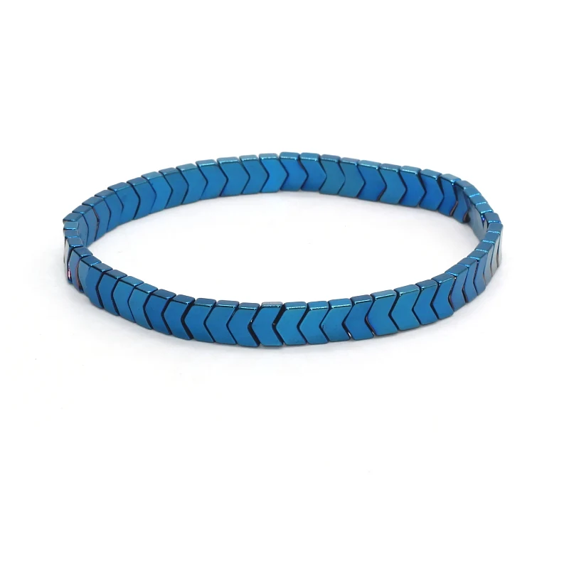 Браслет из гематита с цветными бусинами в форме стрелы браслеты ювелирные