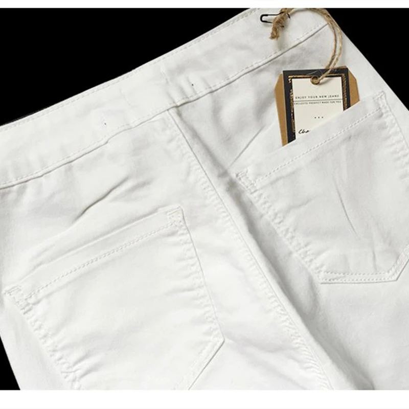 

Fashion white jeans woman Pencil Pants high waist jeans for woman denim jean pants skinny jeans woman pantalon femme