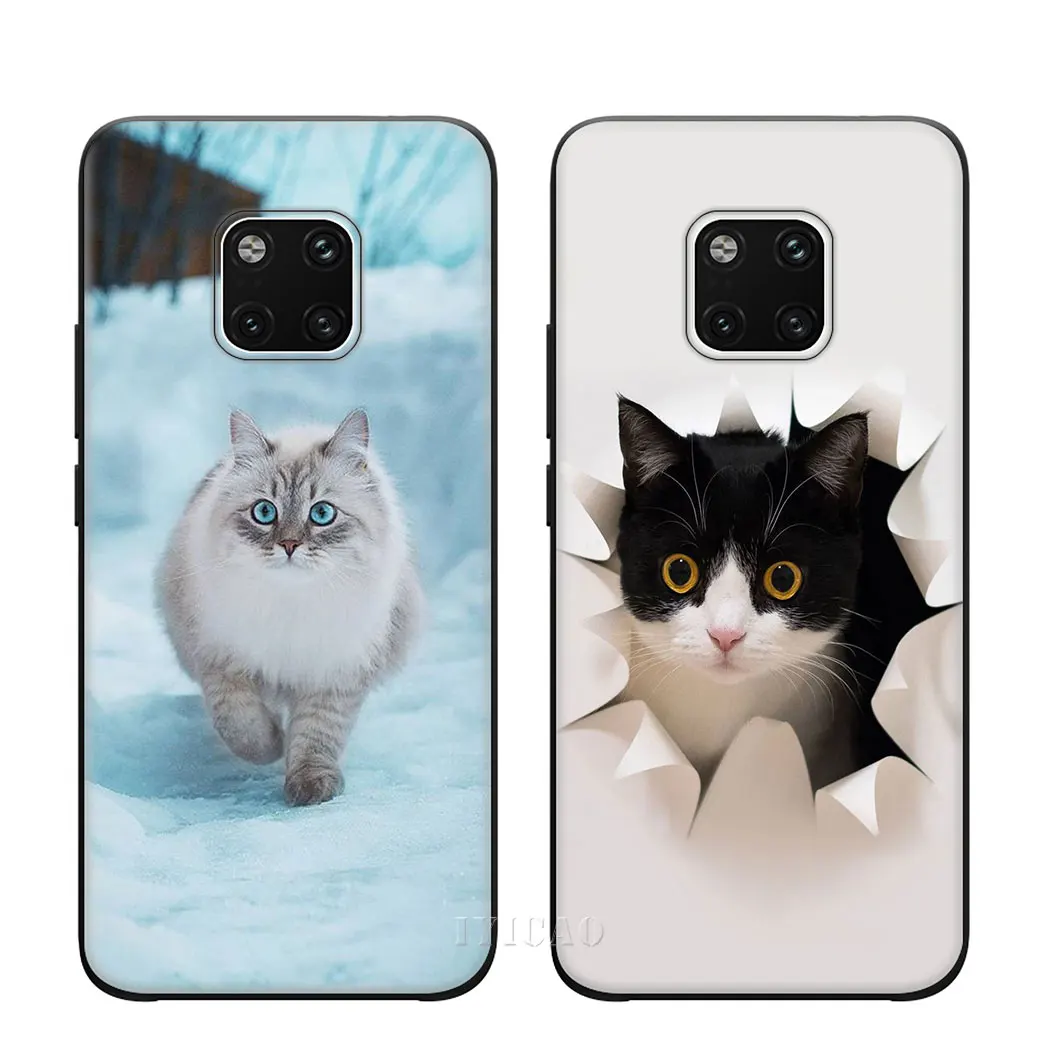 IYICAO Small animal cat Soft Phone Case for Huawei Mate 10 20 Lite Pro Nova 2i 3 3i 4 Cover |