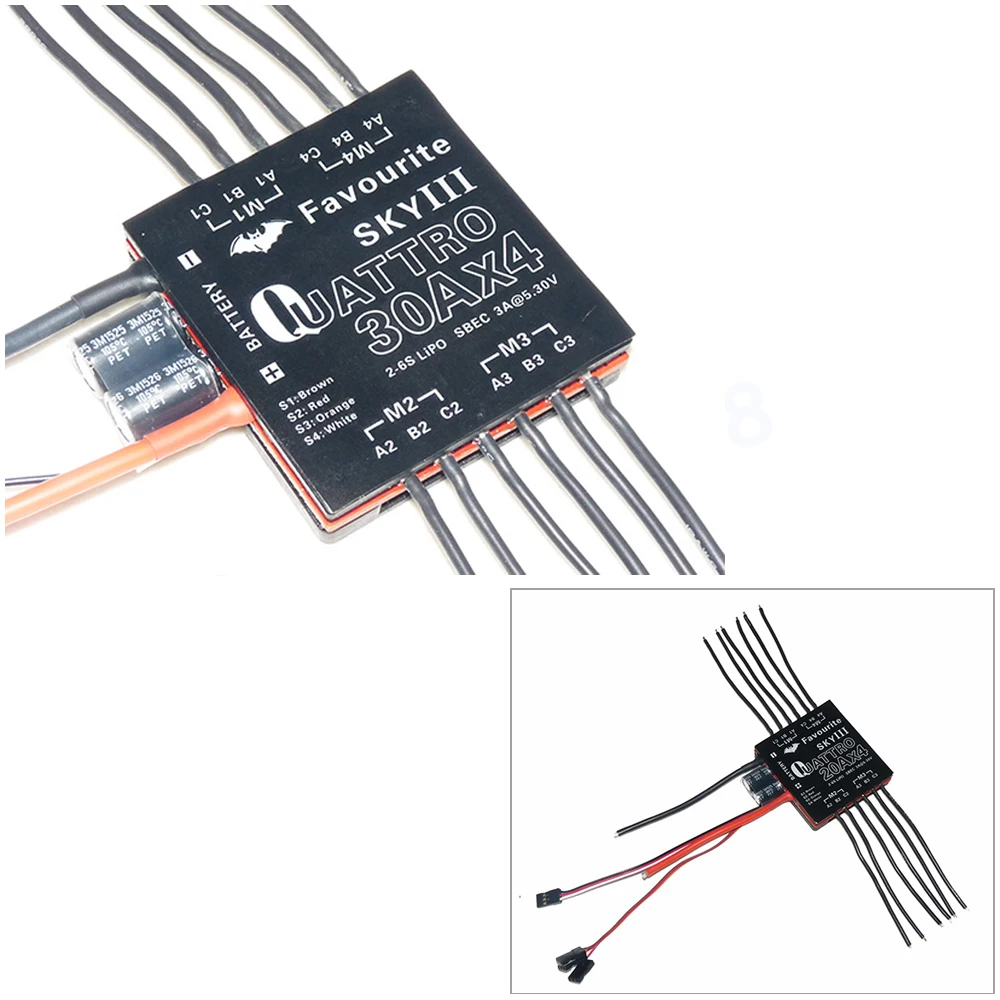 Бесщеточный Квадрокоптер FVT SKY Esc 4 в 1 6A 12A 20A 30A Quattro UBEC для FPV Racer Camera RC|esc in 1|4 esc20a esc |