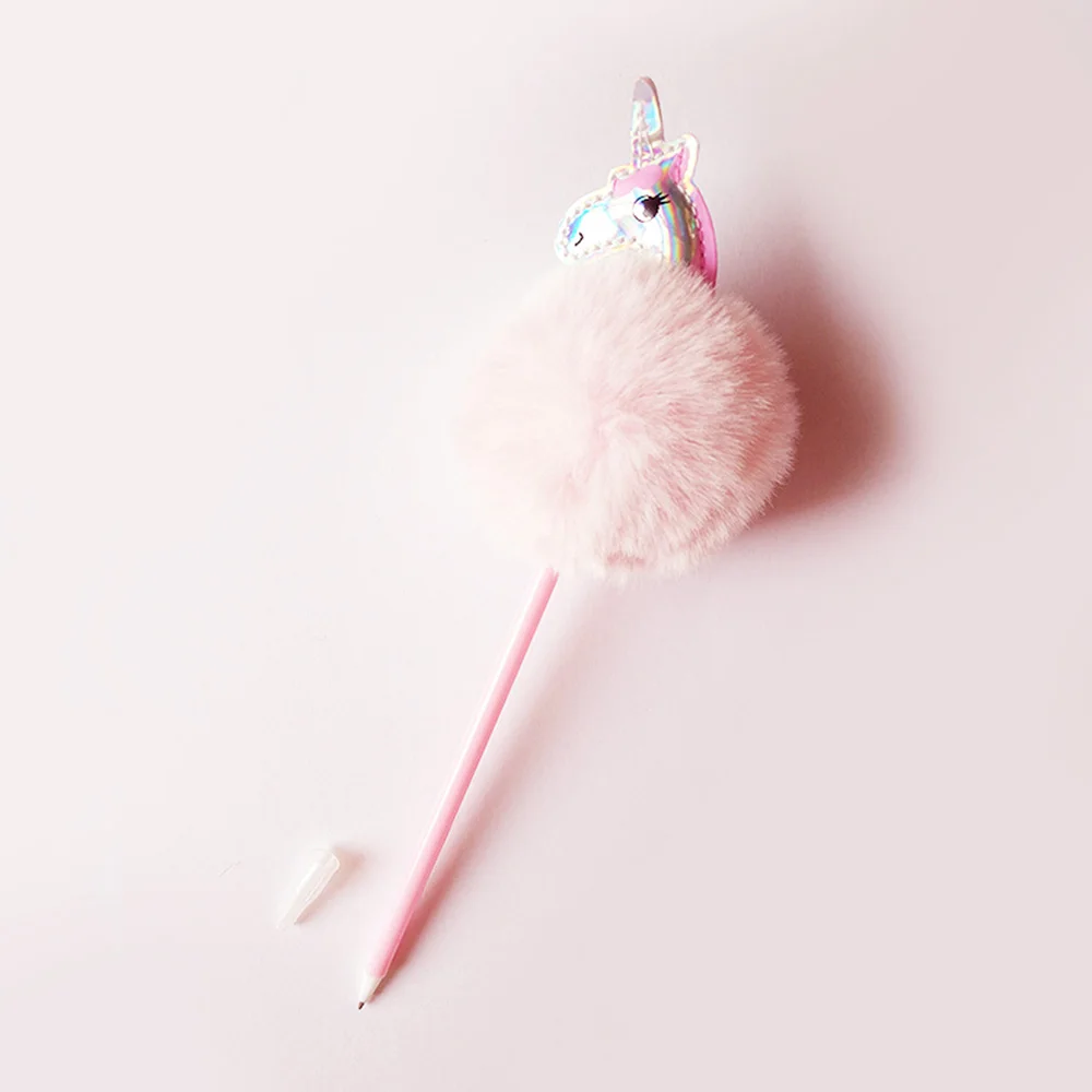 1 шт. Единорог милые Kawaii Плюшевые шариковые ручки креативные розовые для детей