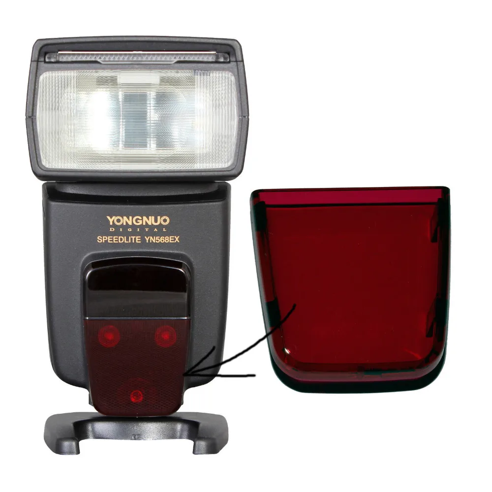 100% Оригинальный Новый YONGNUO Вспышка Speedlite ремонт красный пластик AF стекло для YN568EX |